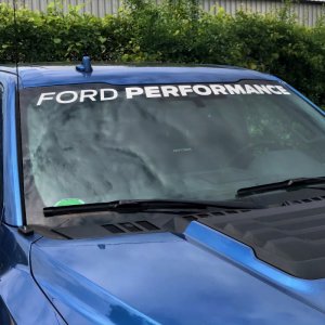 Ford F-150 Windshield Banner - Ford Racing - Ford Performance - White - `09-`18 Ford F-150 Windshield Banner - Ford Racing - Ford Performance - White - `09-`18